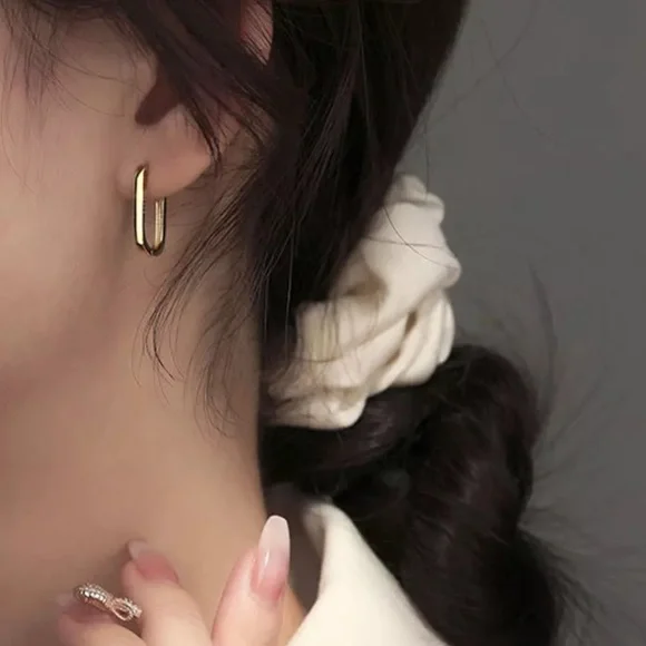 NEW 925 STERLING SILVER SQUARE HOOPS EARRINGS, WONDERFUL EARRINGS, WOW EARRINGS - Picture 2 of 4